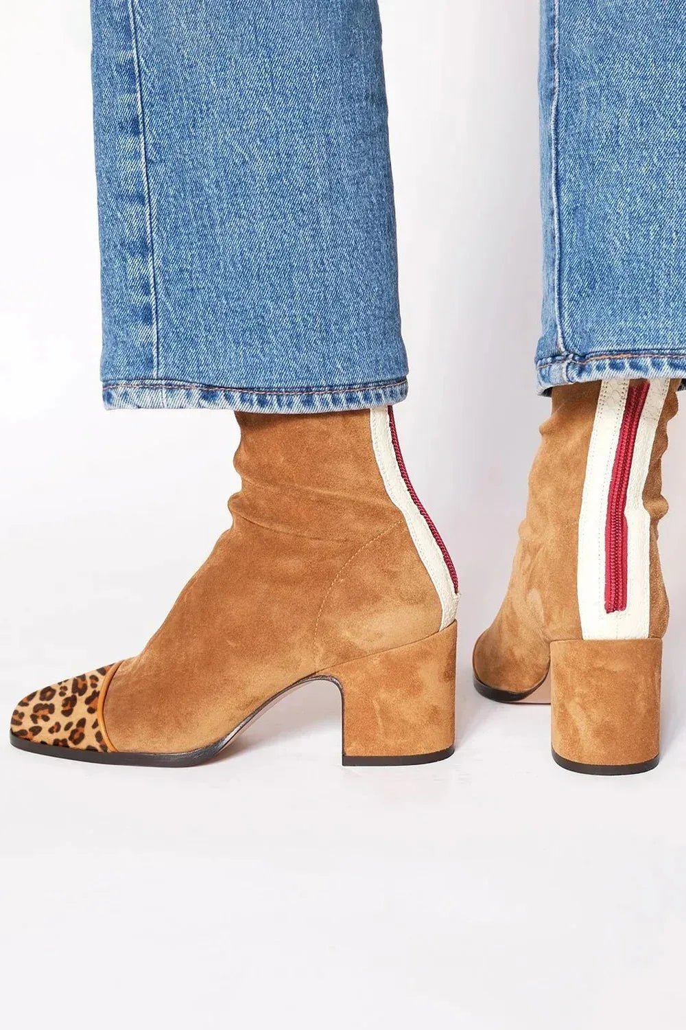 Women's Block Heel Ankle Boots – Square-Toe Cushioned
