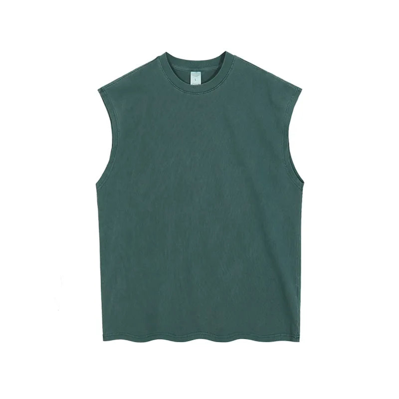 Men's Cotton Tank Top – Crew Neck Straight Fit