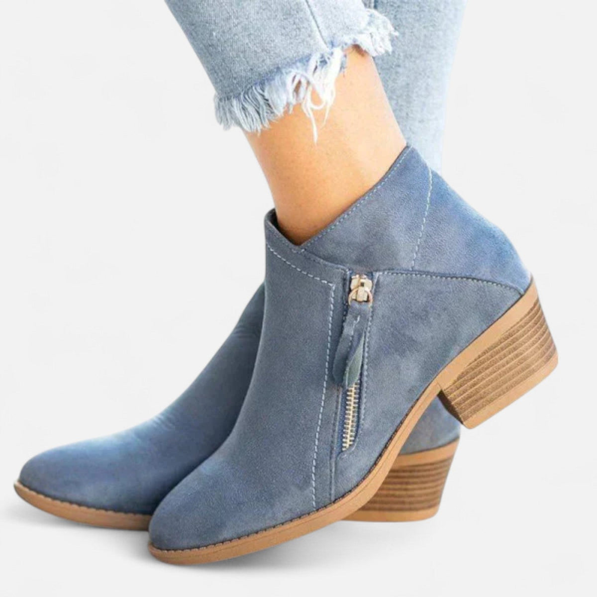Women's Leather Ankle Boots – Arch Support Insole