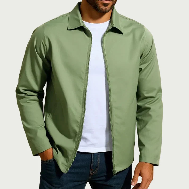 Men's Zip-Up Cardigan Jacket – Raglan Sleeve Relaxed Fit