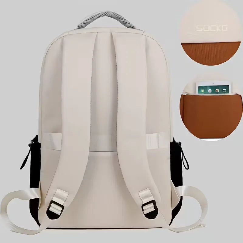 Unisex Oxford Fabric Backpack – Structured Padded-Strap Design