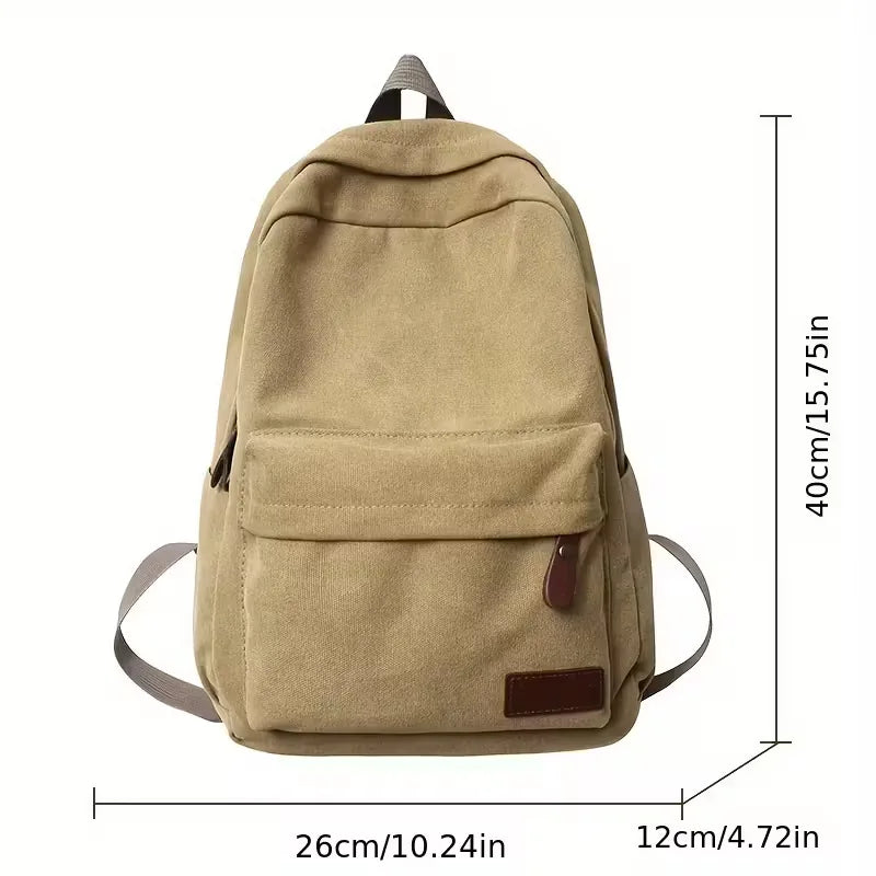 Men's Canvas Backpack – Structured Front Pocket