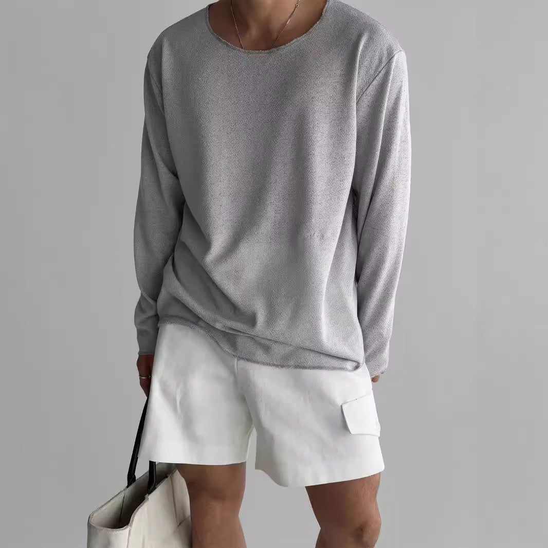 Men's Long Sleeve T-Shirt – Regular Fit Crew Neck