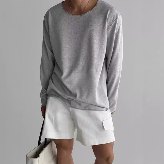 Men's Long Sleeve T-Shirt – Regular Fit Crew Neck