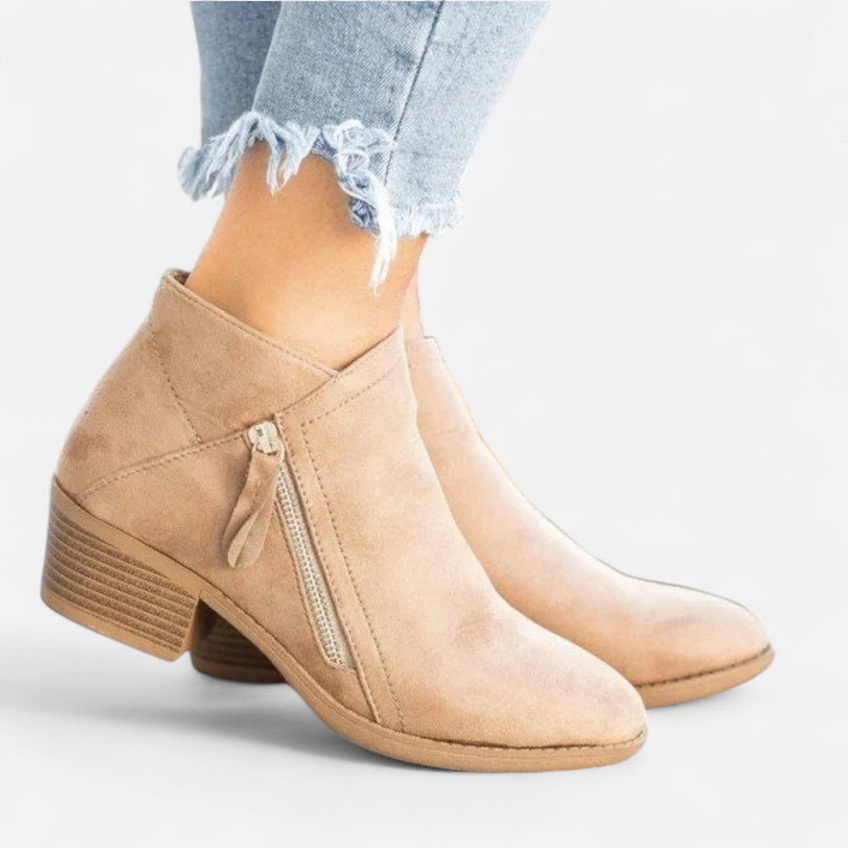 Women's Leather Ankle Boots – Arch Support Insole