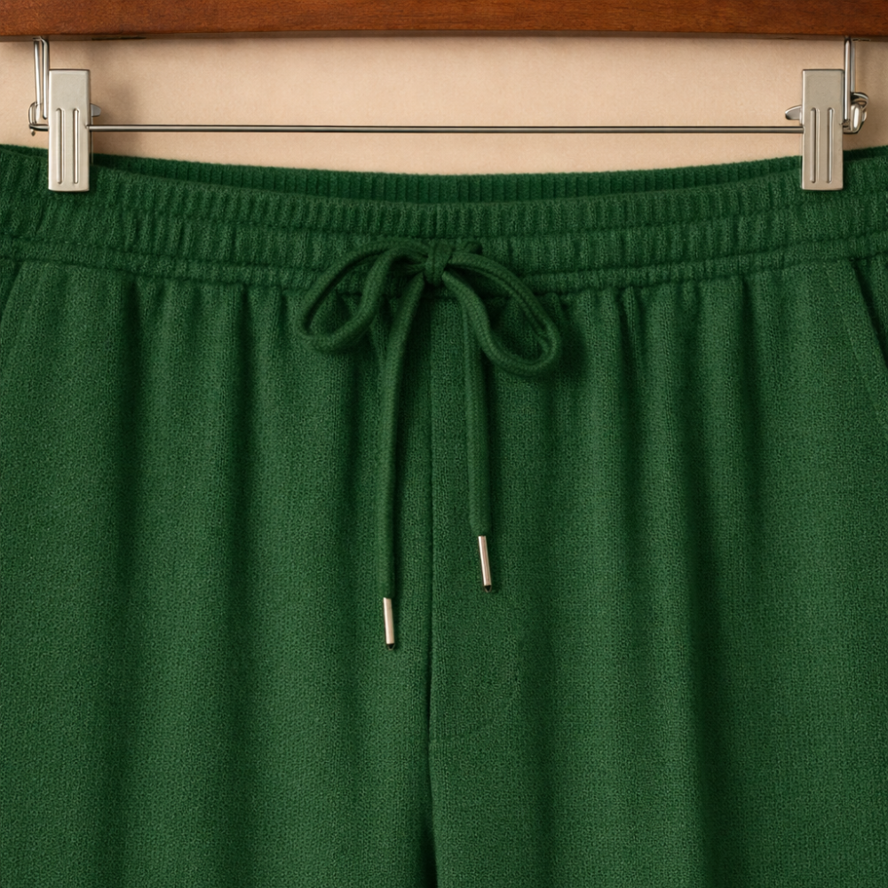 Men's Waffle-Knit Shirt and Shorts Set – Relaxed Matching Fit