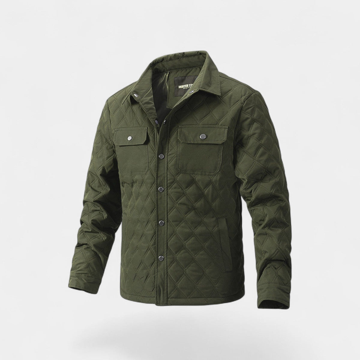 Men's Quilted Cotton-Blend Jacket – Tailored Stand Collar