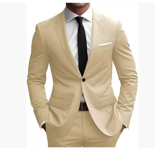 Men's Linen Blazer Set – Slim Tailored Fit