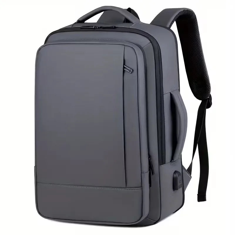 Men's Structured Backpack – USB Port Laptop Sleeve