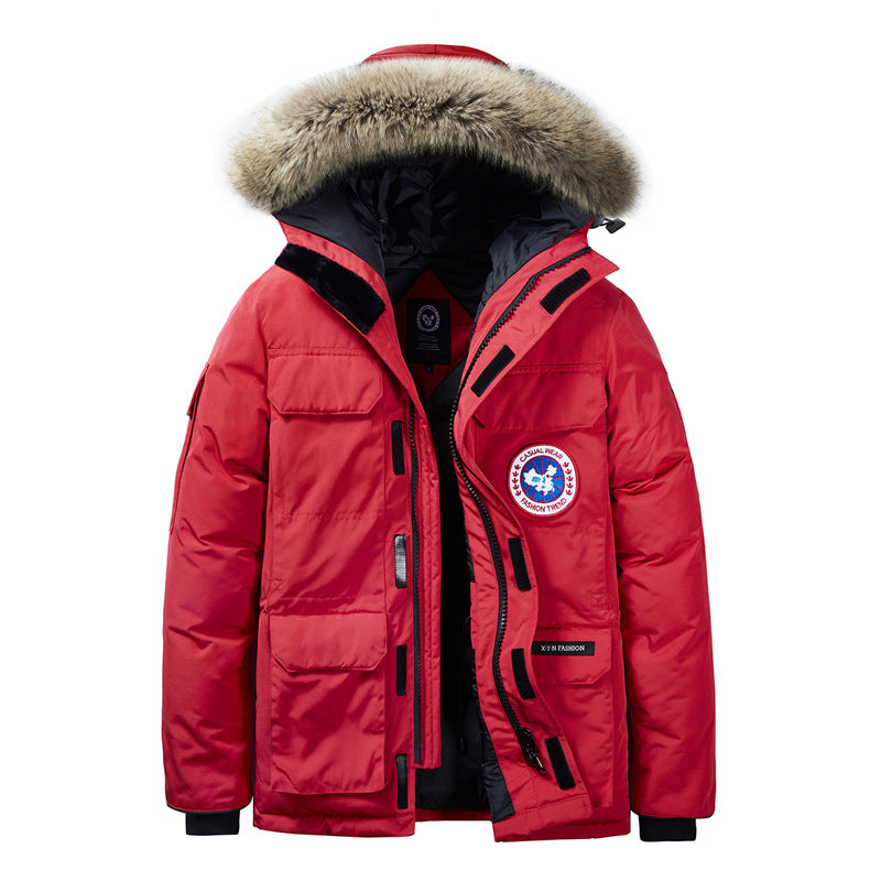 Men's Parka – Removable Hood, Faux Fur Trim