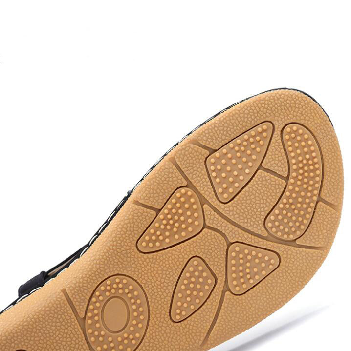 Women's Flat Sandal – Adjustable T-Strap Arch Footbed