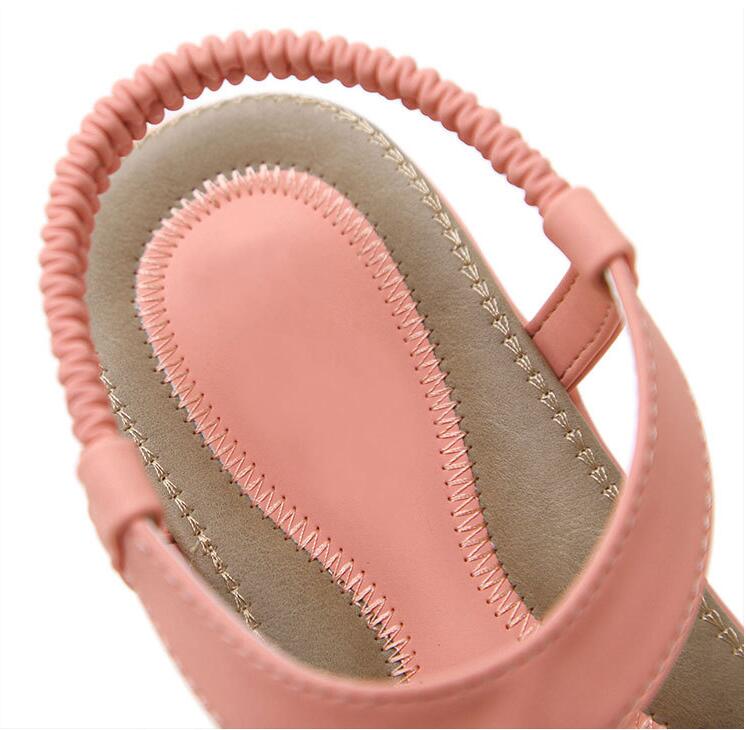 Women's Flat Sandal – Adjustable T-Strap Arch Footbed