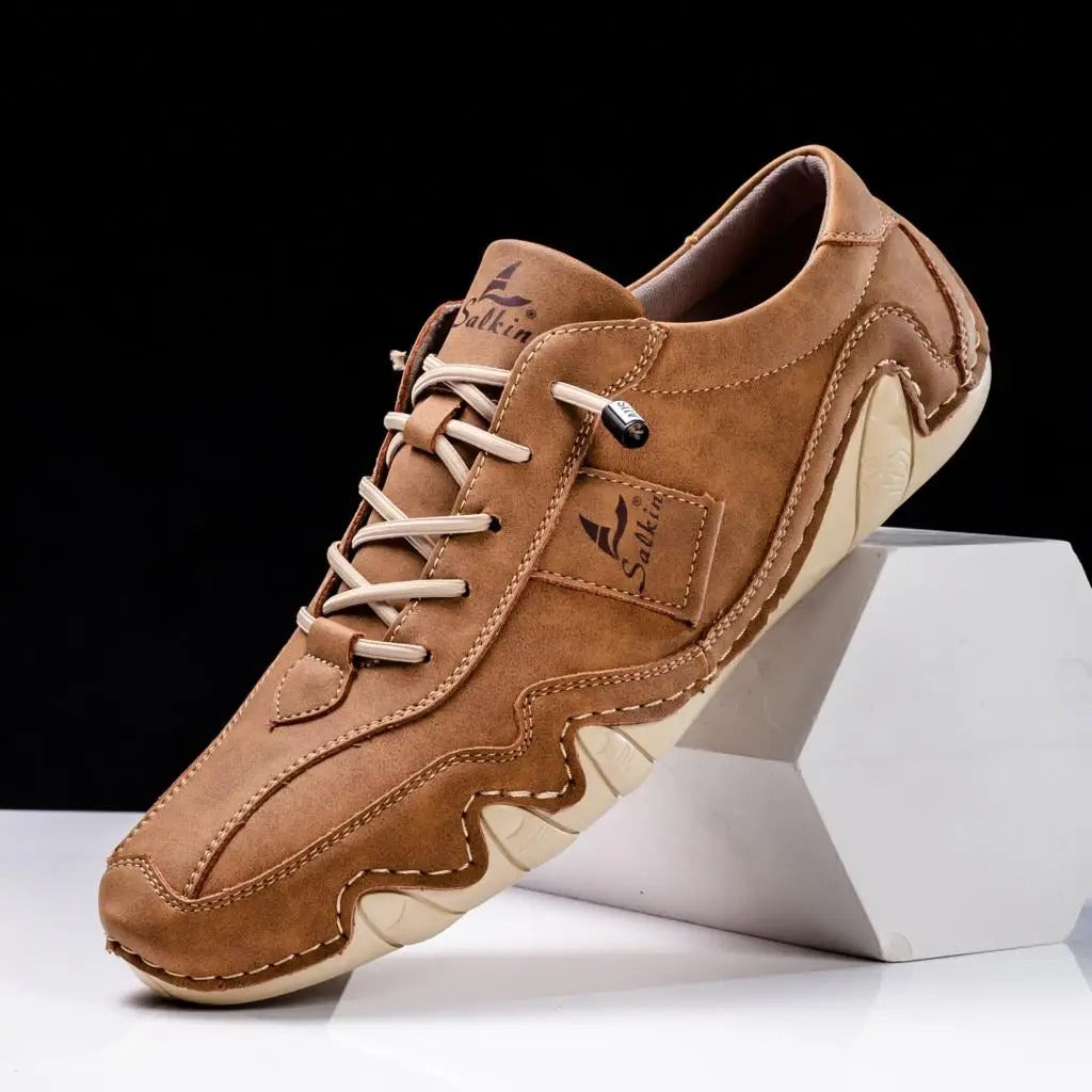 Men's Handmade Leather Sneakers – Wavy Sole