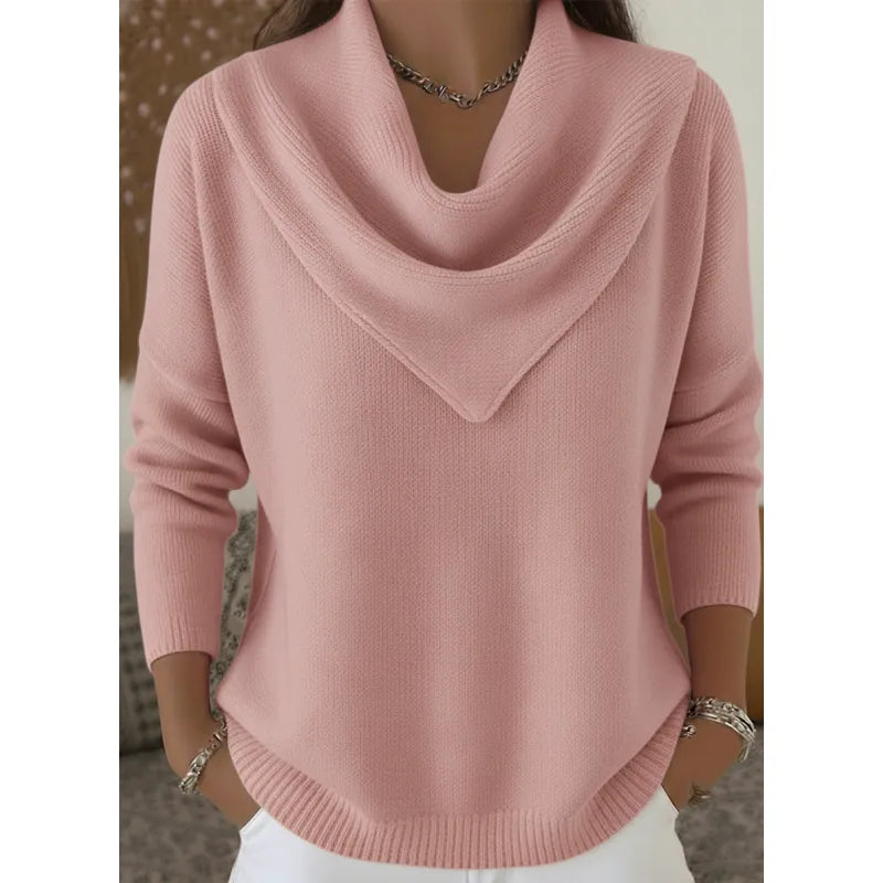 Women's Chunky Knit Sweater – Relaxed Crew Neck