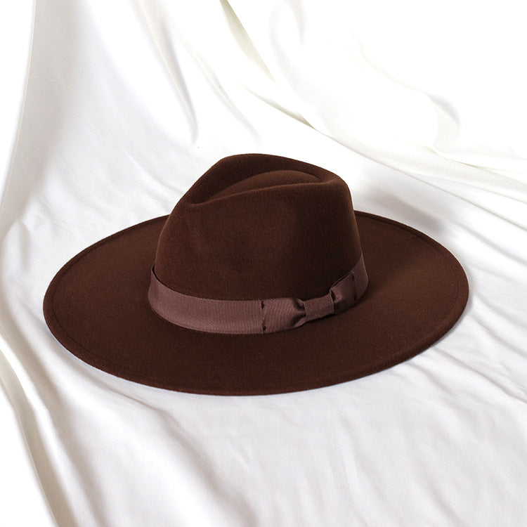 Unisex Felt Fedora Hat – Structured Crown, Ribbon Band