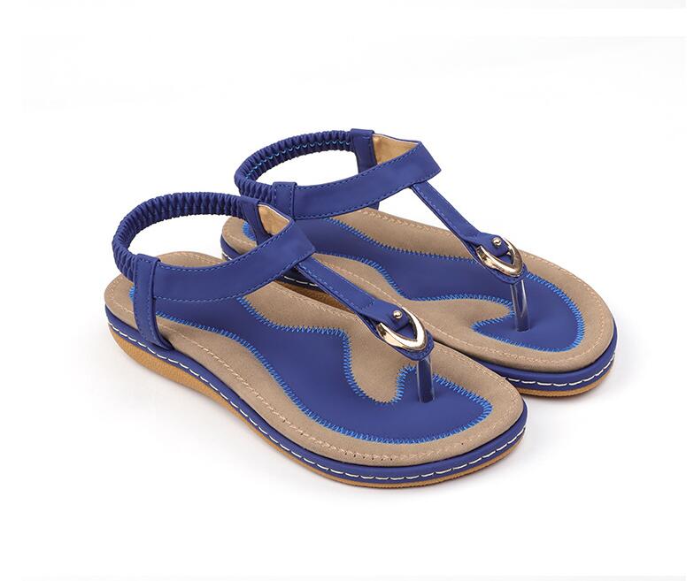 Women's Flat Sandal – Adjustable T-Strap Arch Footbed