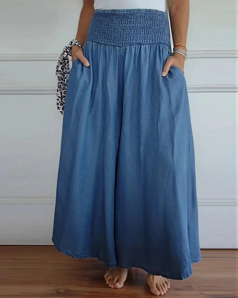 Women's Wide-Leg Pants – High-Rise Relaxed Fit