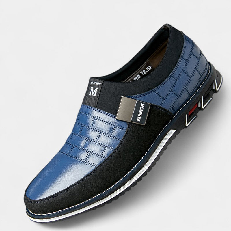 Men's Leather Slip-On Shoe – Ergonomic Low Profile