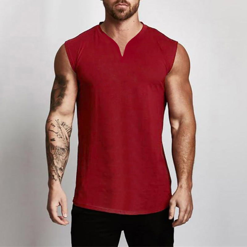 Men's Training Vest – Sleeveless V-Neck Cut