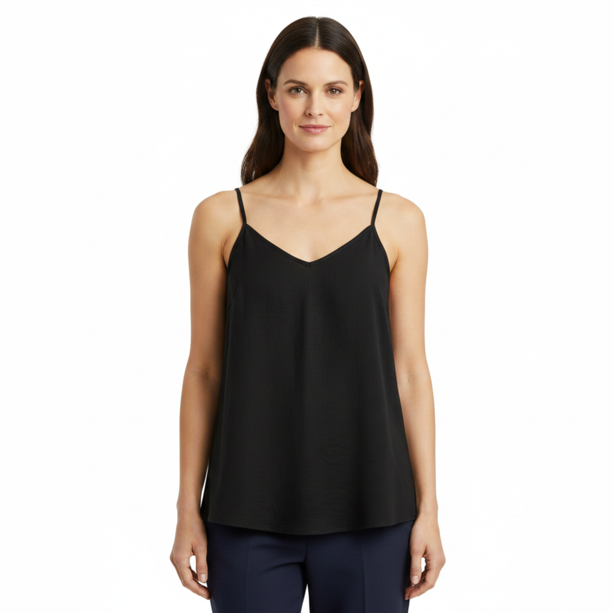 Women's Cotton-Linen Cami Top – Relaxed V-Neck Fit