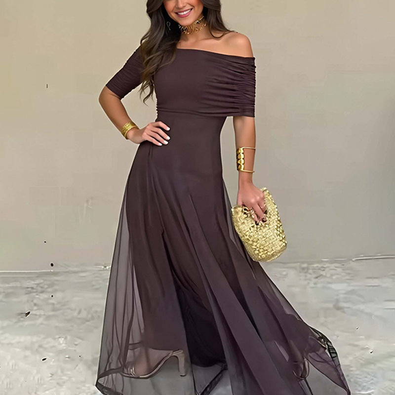 Women's Sleeveless Maxi Dress – A-Line Back Zip
