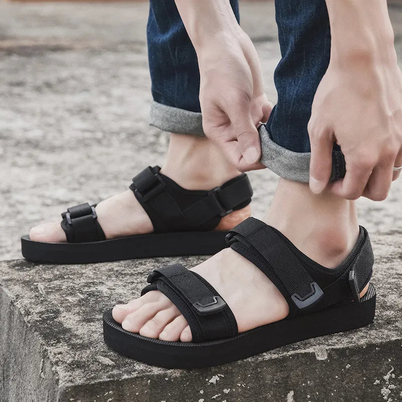 Men's Woven Slide Sandal – Wide Open-Toe Fit