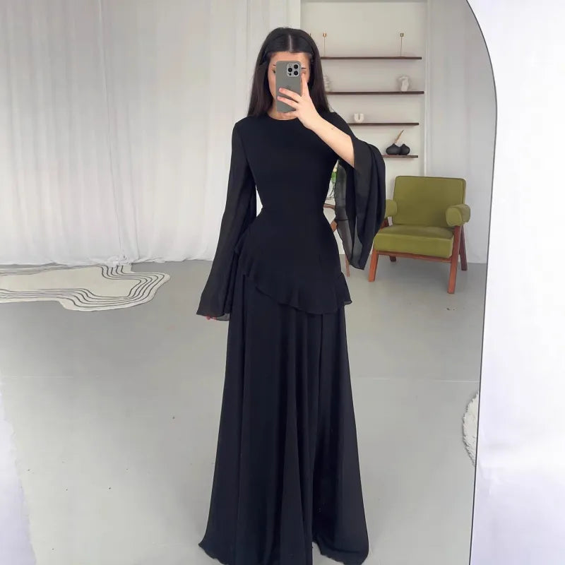 Women's Bodycon Dress – Crew Neck Long Sleeve