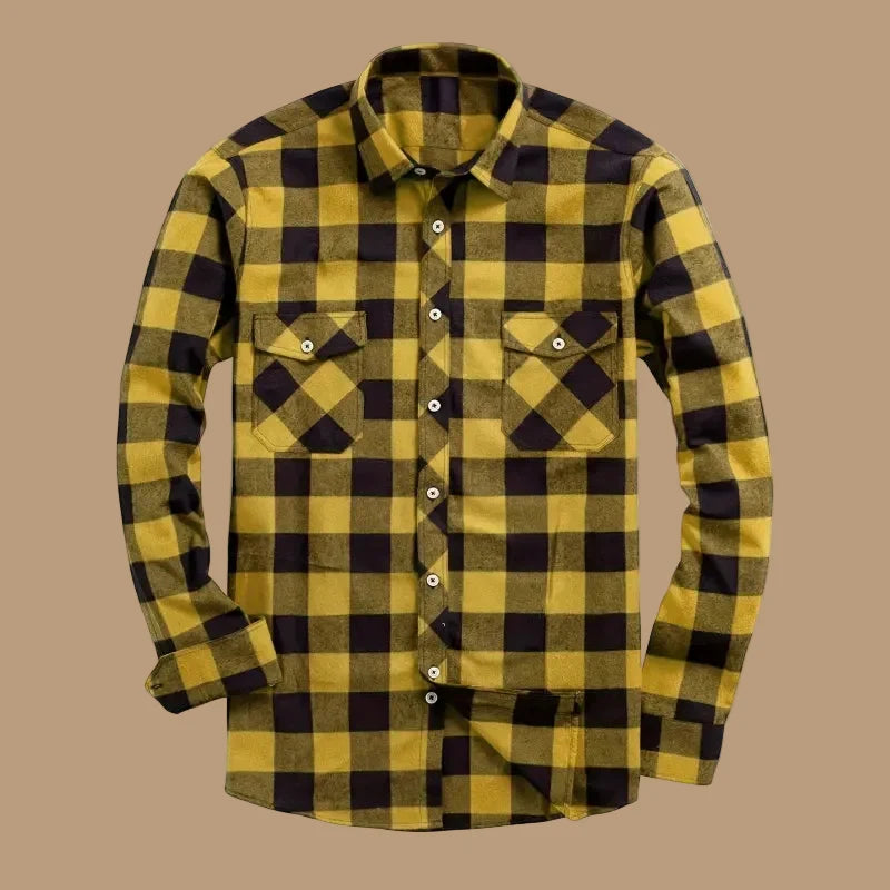 Men's Plaid Shirt – Relaxed Button-Up Overshirt