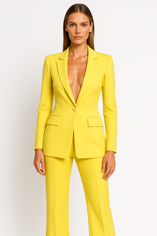 Women's Blazer and Pants Set – Tailored Straight Leg