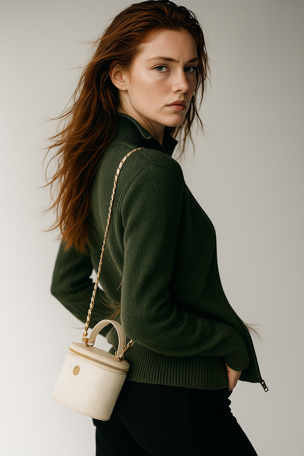 Women's Merino Zip Cardigan – Double-Zip Stand Collar