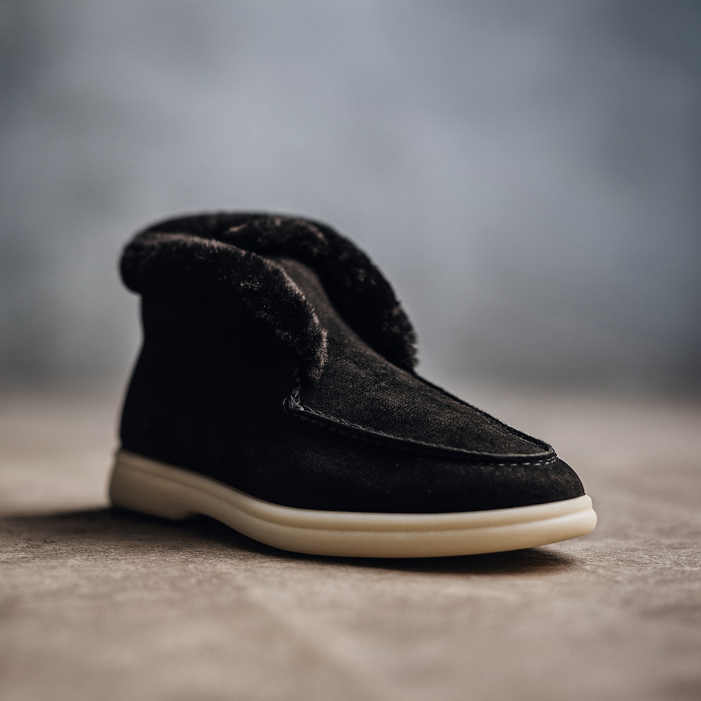 Women's Moc-Toe Loafer Boot – Shearling-Lined Slip-On