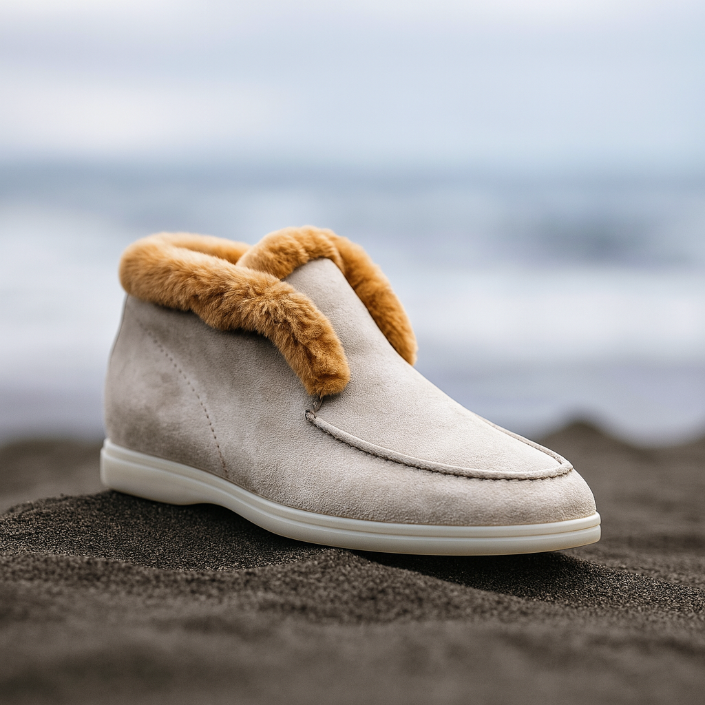 Women's Moc-Toe Loafer Boot – Shearling-Lined Slip-On