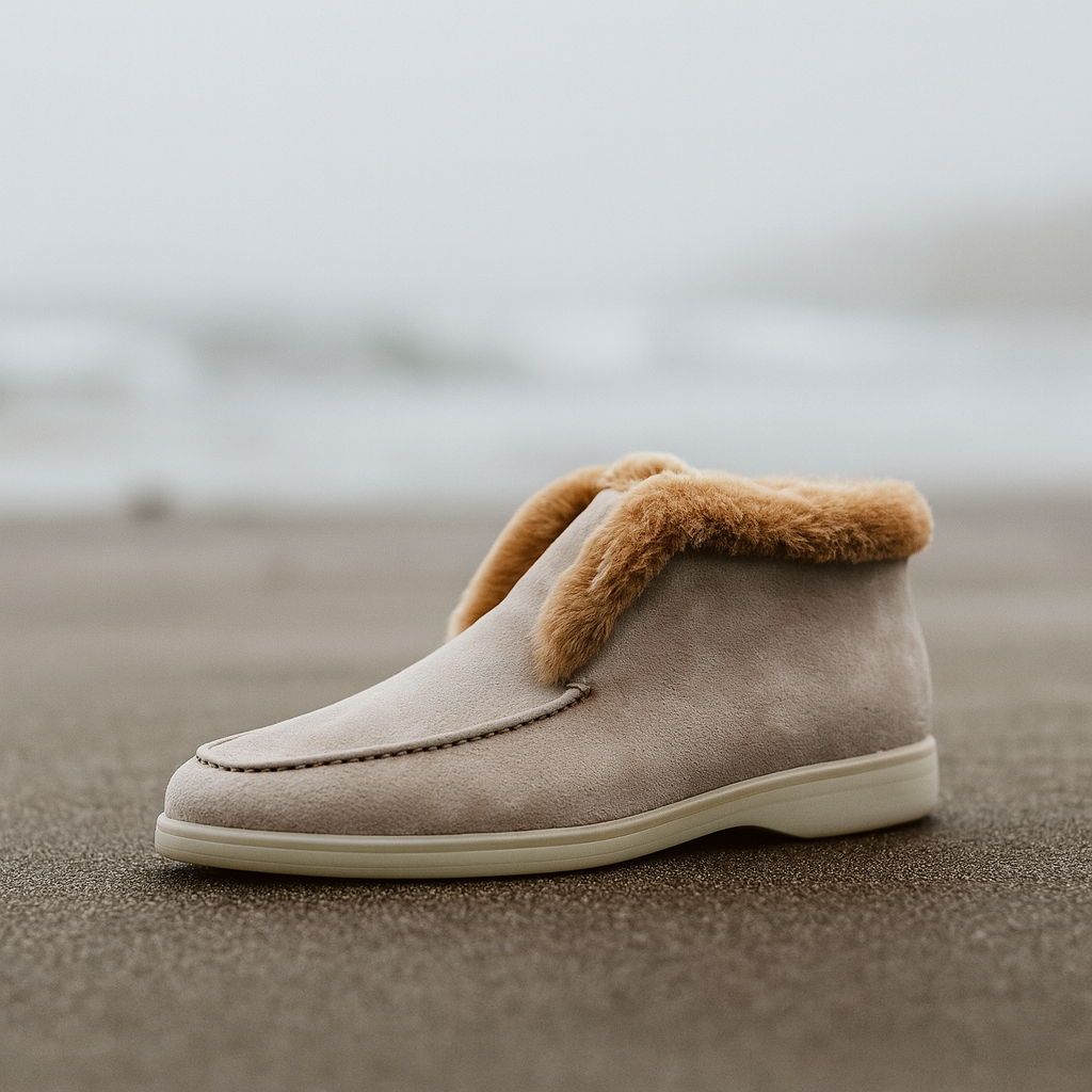 Women's Moc-Toe Loafer Boot – Shearling-Lined Slip-On