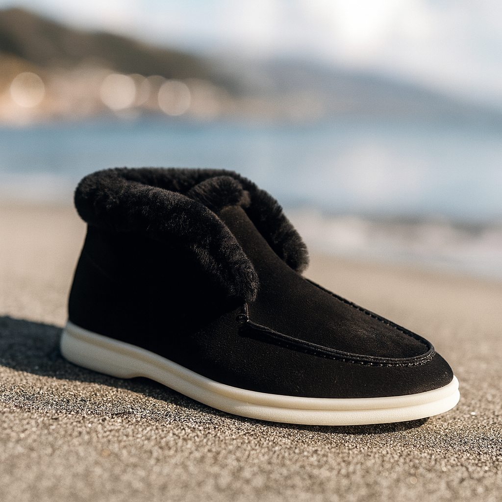 Women's Moc-Toe Loafer Boot – Shearling-Lined Slip-On