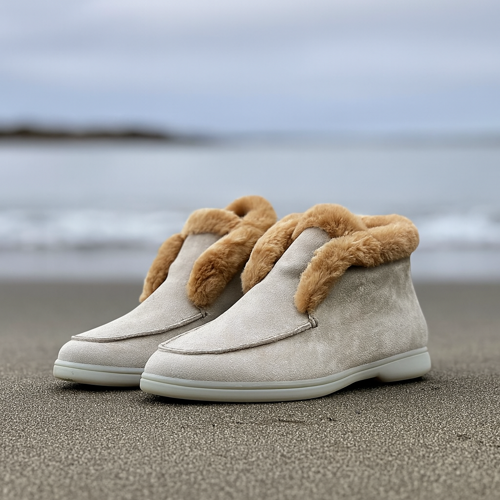 Women's Moc-Toe Loafer Boot – Shearling-Lined Slip-On