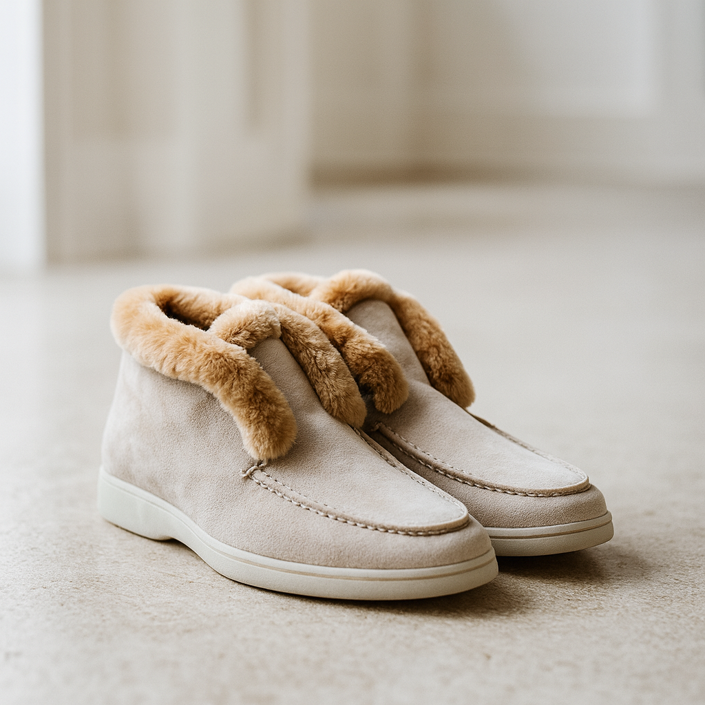 Women's Moc-Toe Loafer Boot – Shearling-Lined Slip-On