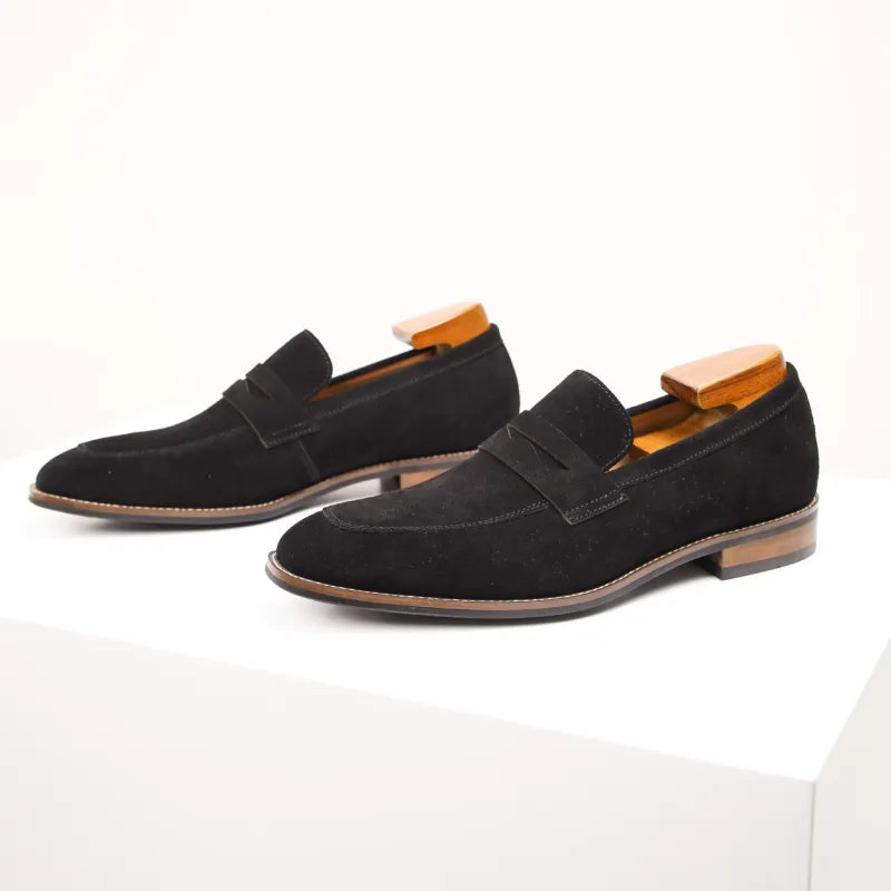 Men's Leather Slip-On Shoes – Clean Loafer Profile