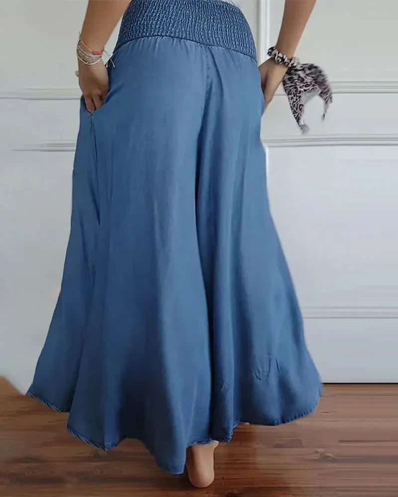 Women's Wide-Leg Pants – High-Rise Relaxed Fit