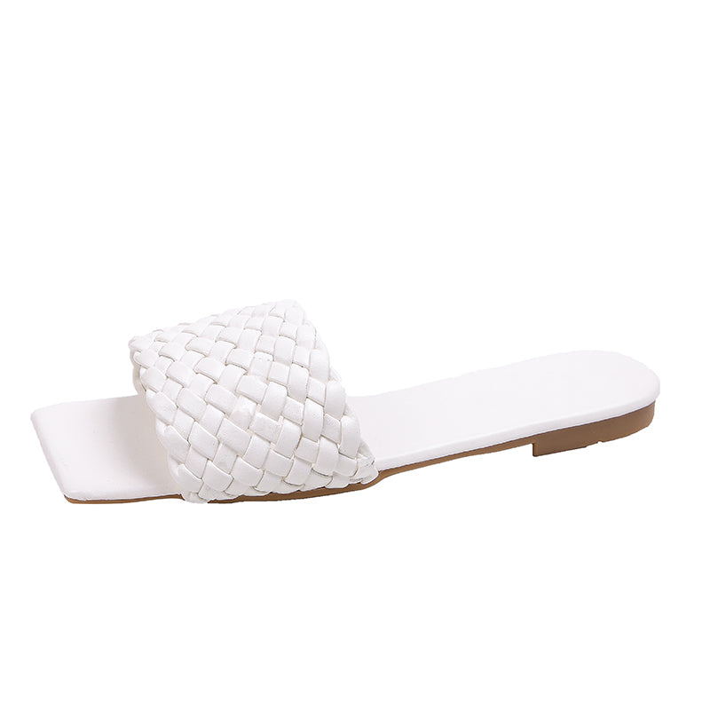 Women's Flat Sandals – Wide Braided Straps