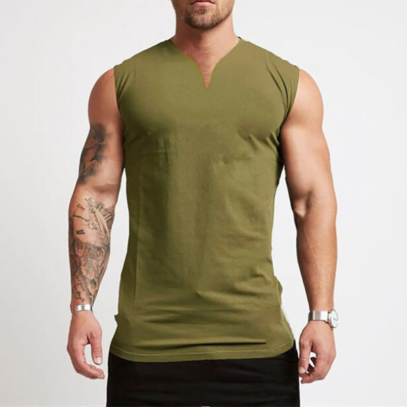 Men's Training Vest – Sleeveless V-Neck Cut