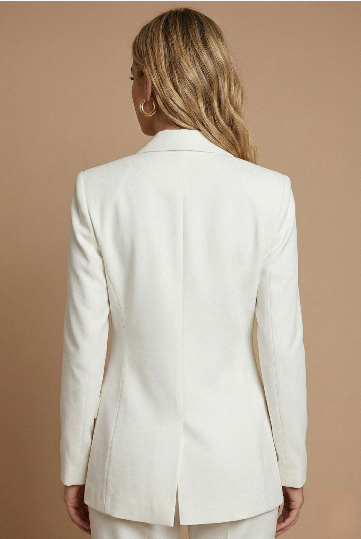 Women's Double-Breasted Pant Suit – Flared High-Rise Pants