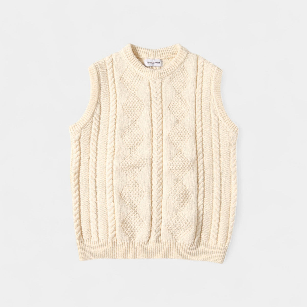 Men's Cable-Knit Sweater – Quarter-Button Henley Neck