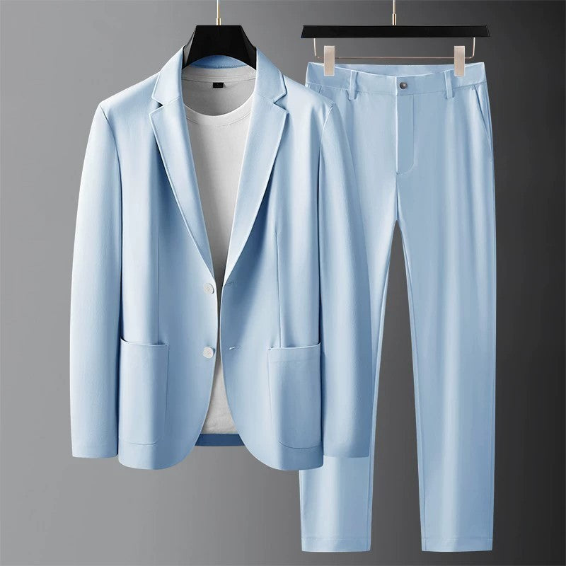 Men's Two-Piece Suit – Slim Blazer and Tapered Pants