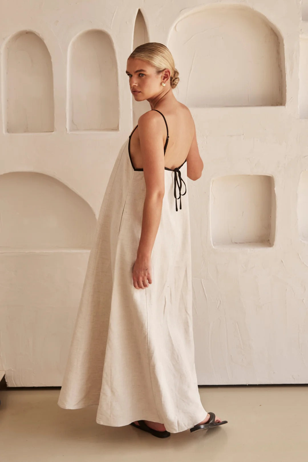 Women's Spaghetti Strap Maxi Dress – Minimal Flowing Cut