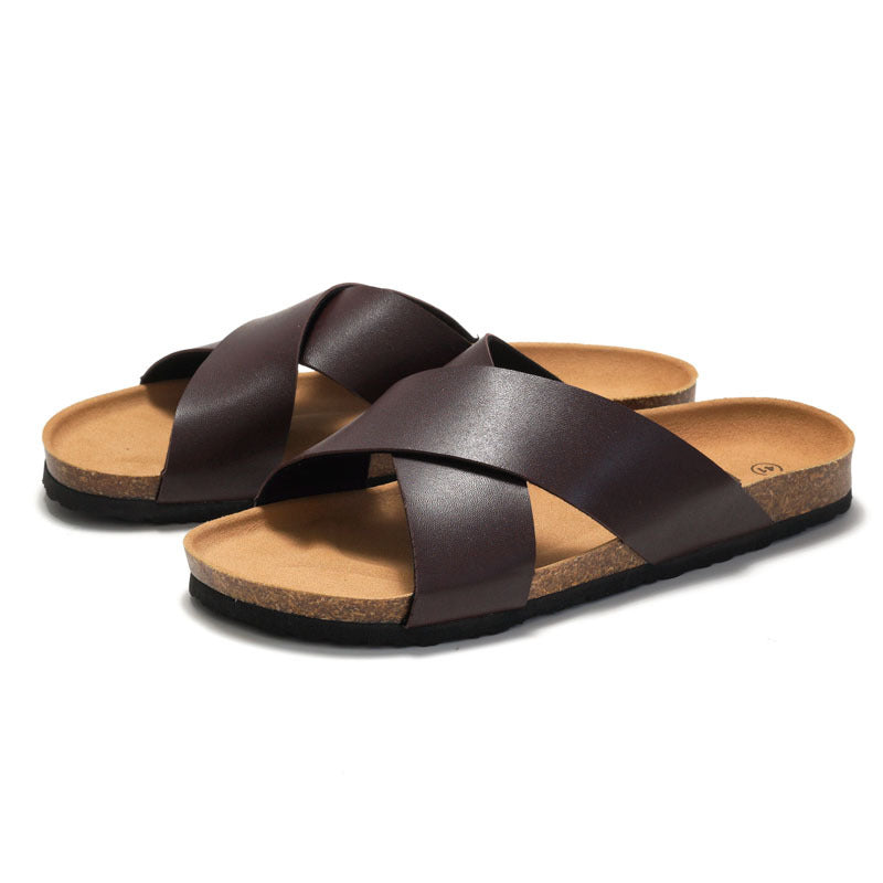 Men's Cork Slide Mule – Contoured Open-Toe Footbed