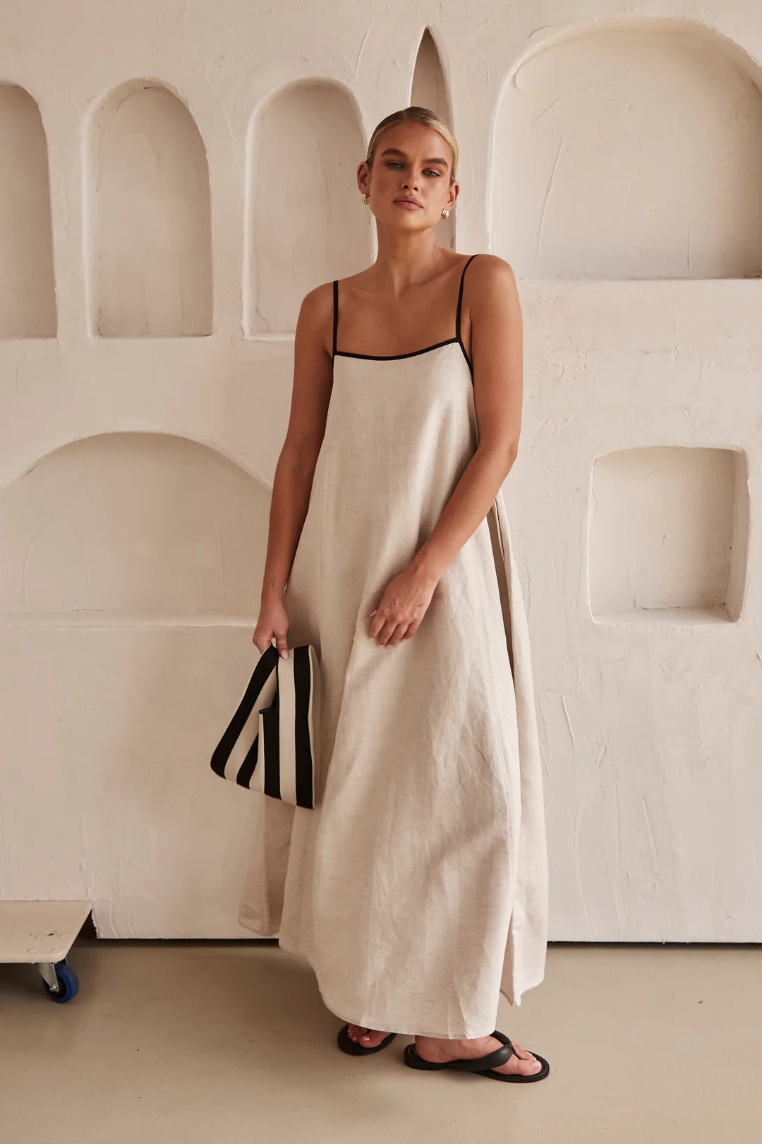Women's Spaghetti Strap Maxi Dress – Minimal Flowing Cut
