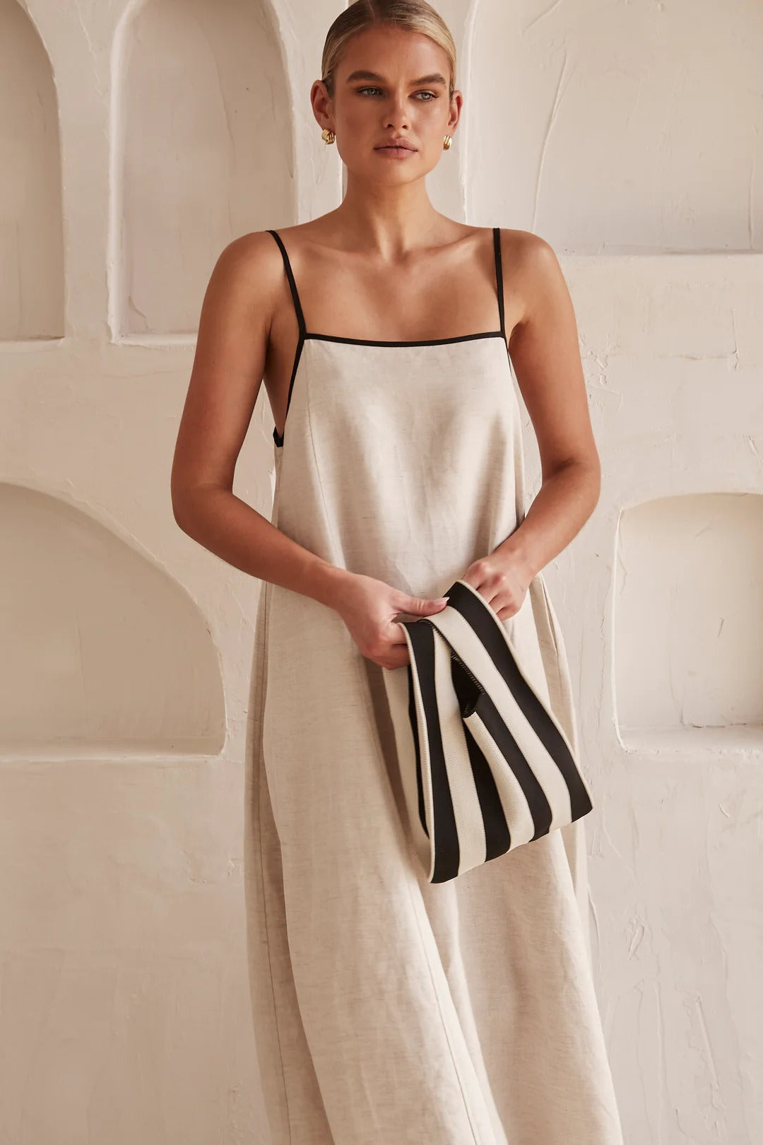 Women's Spaghetti Strap Maxi Dress – Minimal Flowing Cut