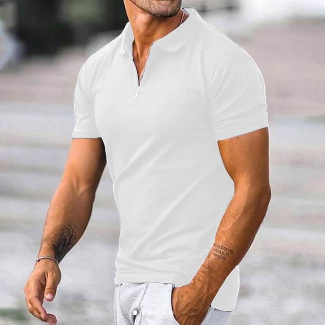 Men's Short Sleeve Shirt – Split Collar Tailored Cut