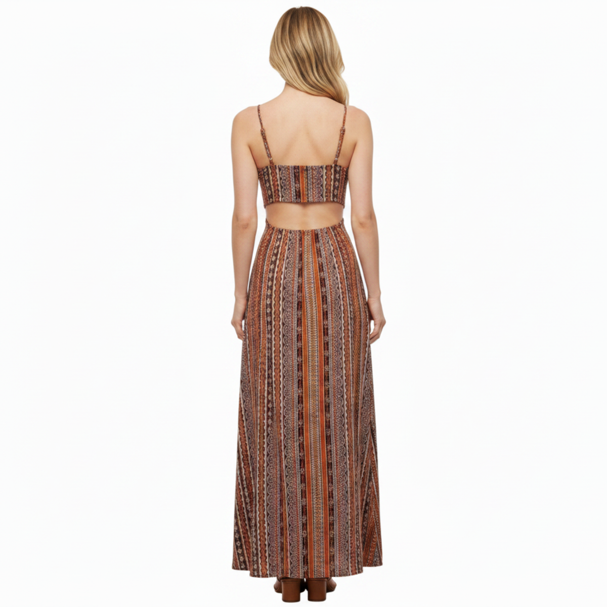 Women's Smocked Maxi Dress – Double Thigh Slits