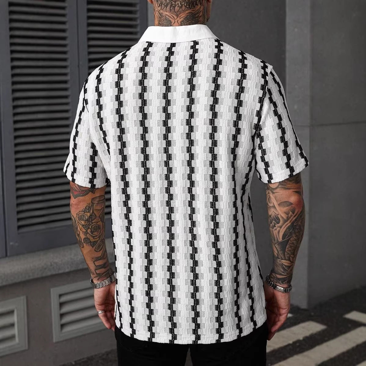 Men's Button-Front Shirt – Relaxed Straight-Hem Fit